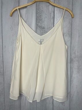 Joie Sleeveless V-Neck Cream silk Cami .